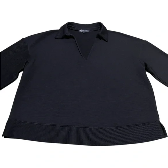 Adrianna Pappell Med Two Piece Matching Set Wide Leg Pants and Top Black Lounge - Picture 9 of 13